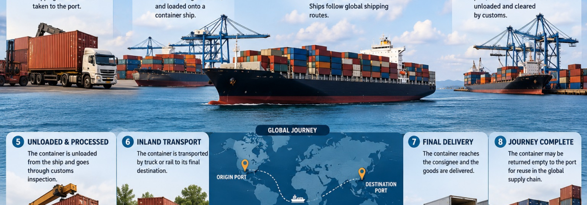 How Shipping Containers Travel Across International Waters